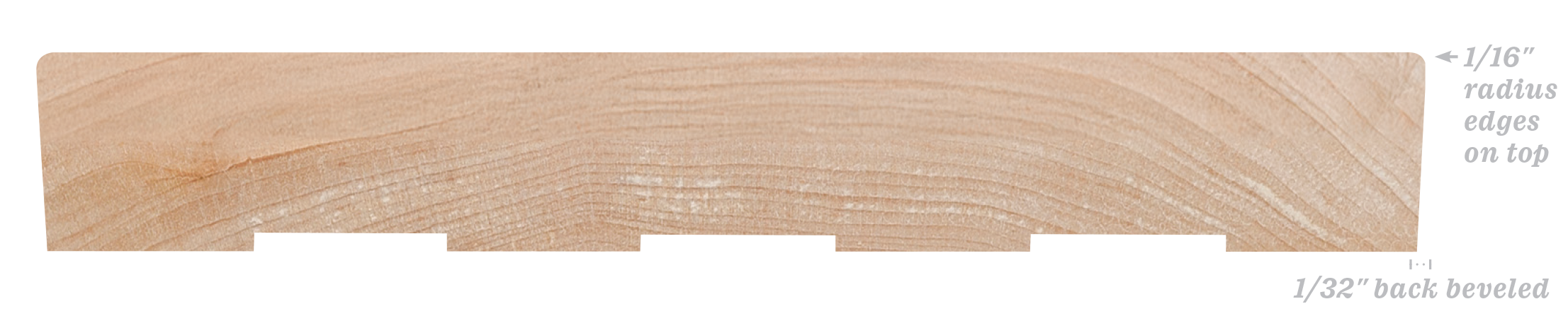 RADIUS CORNERS WITH BACK BEVEL